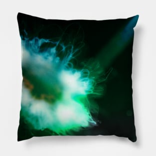 Spooky green alien Jellyfish Pillow