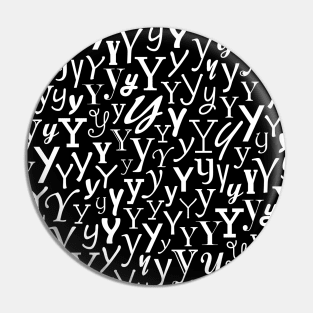 Y - Typography (White) Pin