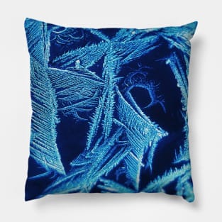 Ice Crystals Winter Pillow