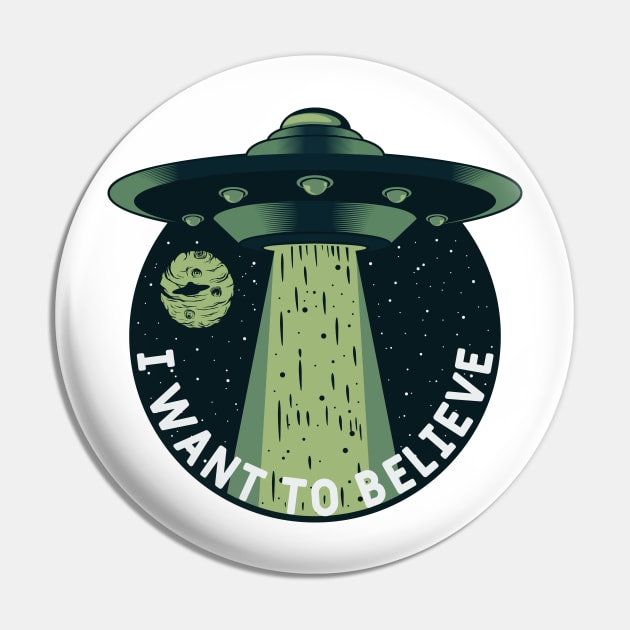 UFO Universe I Want To Believe Pin by Mako Design 