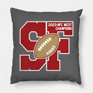 Big Bold San Francisco 2023 49ers NFC West Champs Pillow