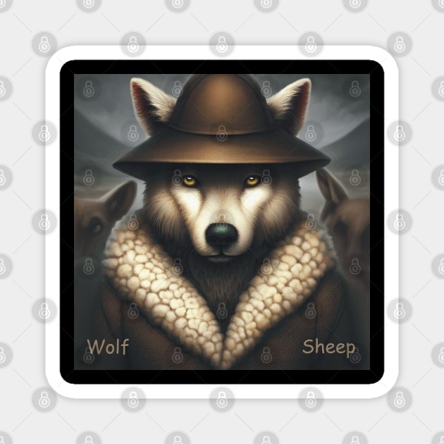 Wolf in Sheep's Clothing . Magnet by Canadaman99