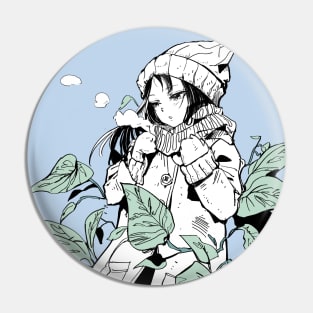 Plant Anime Girl Pin