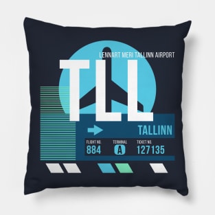 Tallinn (TLL) Airport // Sunset Baggage Tag Pillow