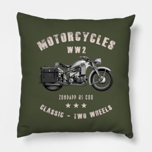 Zundapp KS 600 Retro Vintage Motorcycle WW2 Pillow