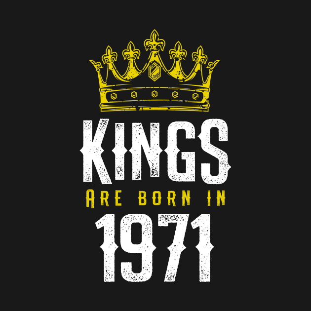 kings are born 1971 birthday quote crown king birthday party gift by thepersianshop