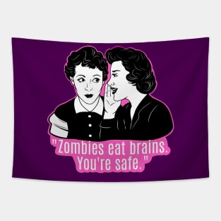 Sarcastic quotes, funny girl, brainless zombie Tapestry