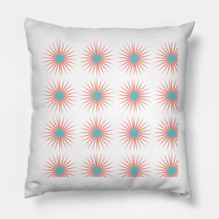 Starburst like pattern on transparent background Pillow