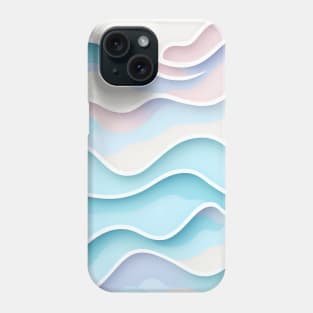 Pattern Flat Illustration Bright Isometric Pastel Colored Waves Phone Case