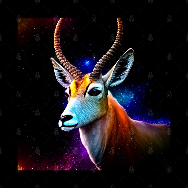 Good Ol' Antelope Critter Magnificent Antelope on a Colorful Starry Sky showing how majestic and kind this critter is. I used to be an Antelope. A good ol' Antelope too. by SeaStories