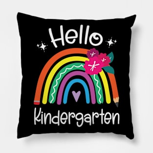 Hearts Pencil Rainbow Student Back School Hello Kindergarten Pillow