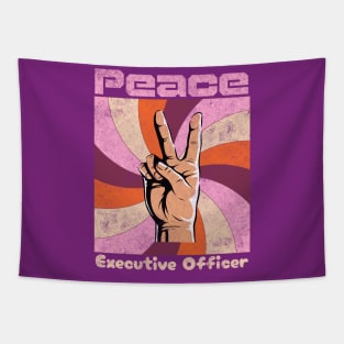 Peace In The 70s Style Tapestry