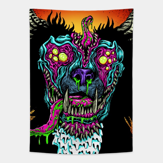 Demon Dog Tapestry by Robisrael