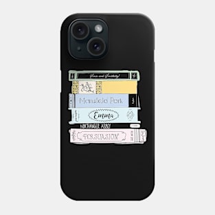 Jane Austen Book Stack Phone Case