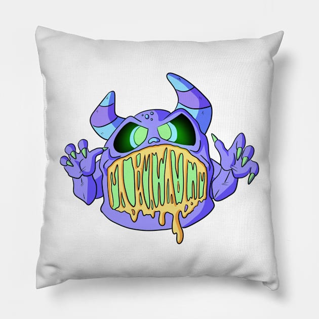 Hold My Cheeseburger Monster Pillow by MorenoArtwork