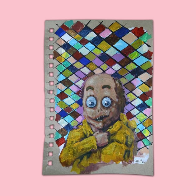 Duck Goblin 2 | DuckMan Yellow Raincoat Goblin | Lowbrow Pop Surreal Art | Horror Masterpiece | Original Oil Painting By Tyler Tilley by Tiger Picasso