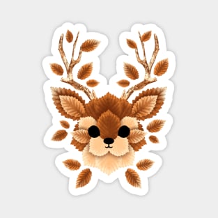 Deer of leaves Magnet