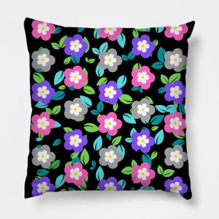 Pink and purple floral pattern Pillow