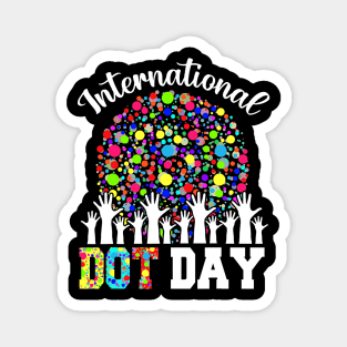 International Dot Day Happy Dot Day 2023 Colorful Dot Hand Magnet