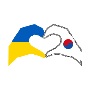 We Heart Ukraine & Korea Patriot Flag Series T-Shirt