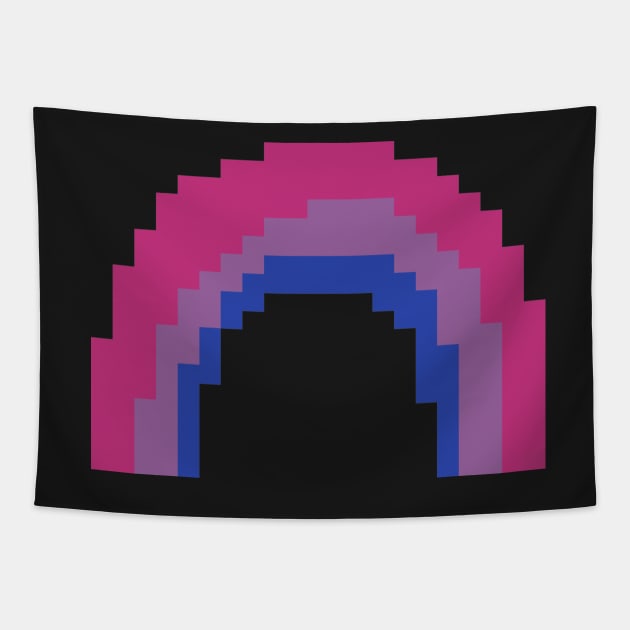 Bi Pride Rainbow Pixel Art Tapestry by christinegames