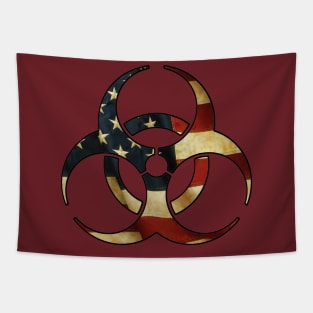 Biohazard US Flag Tapestry