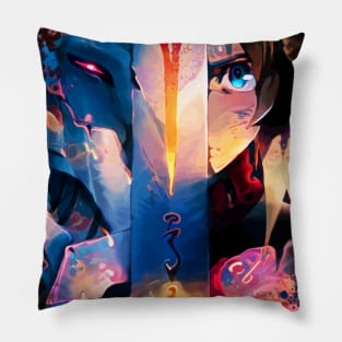 Neon saber Pillow