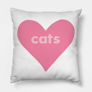 Cats Heart Pillow