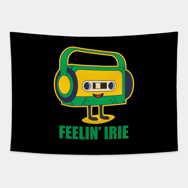 Feelin Irie Cassette Tape Kawaii Reggae Tapestry by Scaryzz