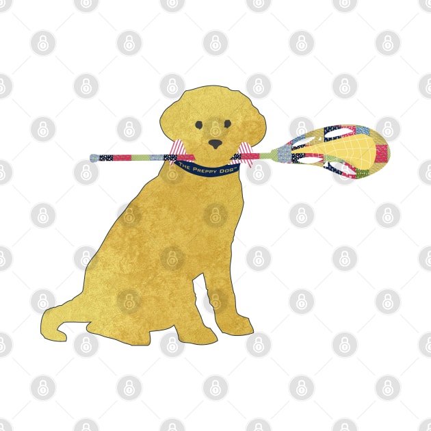 Preppy Yellow Lab Lacrosse Dog by emrdesigns