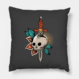 Dagger Skull Pillow