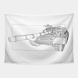 T72B Tank Tapestry