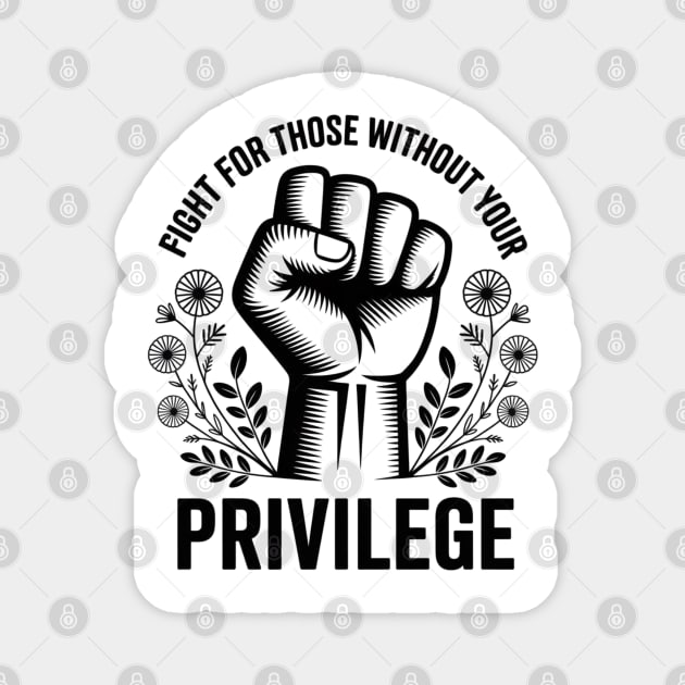 White-Privilege Magnet by Creatifly Graphic Tees