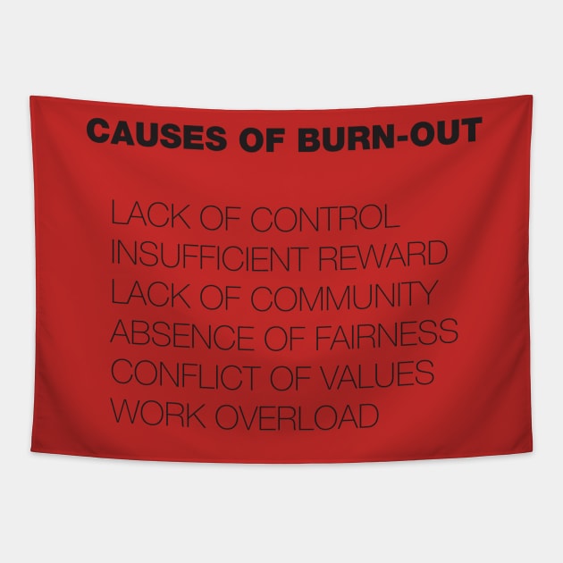 Causes of Burnout Tapestry by suranyami