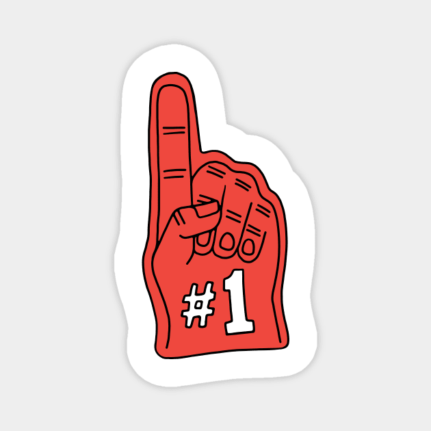 Red Foam Finger Sports Magnet by murialbezanson