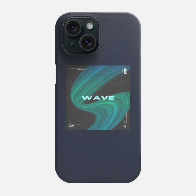 abstract wave of life, space Phone Case by Morsy