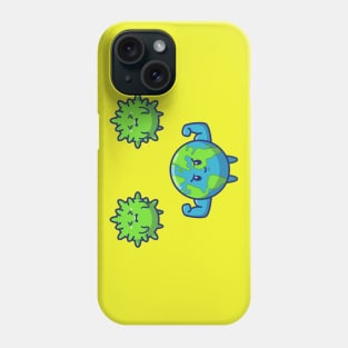 World Fighting Corona Virus Cartoon Phone Case