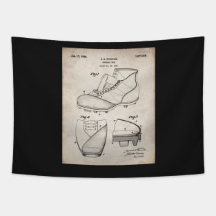 Football Shoe Patent - American Football Boot Coach Fan Football Lover Art - Antique Tapestry