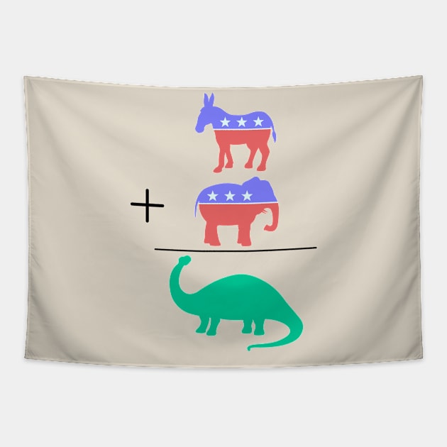 Donkey + Elephant = Dinosaur Tapestry by Victopia