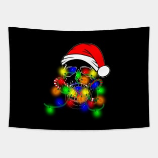 Skull Christmas Santa Claus 4# Tapestry