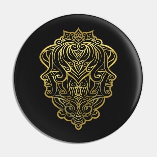 Gemini gold Pin