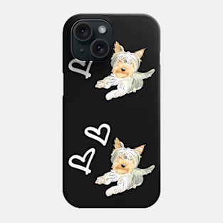 Yorkshire terrier dog cute pattern Phone Case