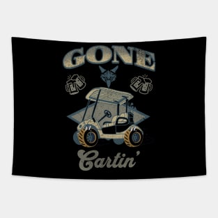 Funny Gone Cartin' golf cart tshirt Tapestry