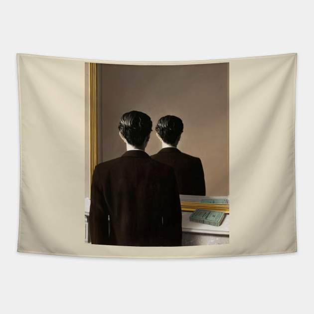 Rene Magritte Man Mirror Tapestry by mgpeterson590