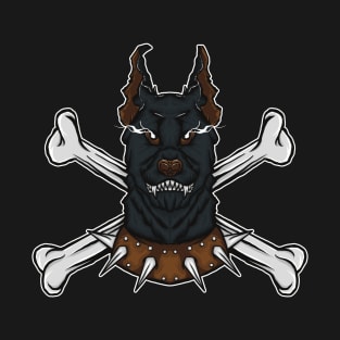 Doberman Design “Doberman and Cross Bone” T-Shirt