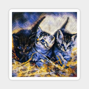 Kitten Painting Magnet