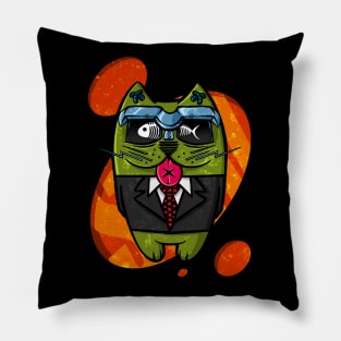 Agent cat Pillow