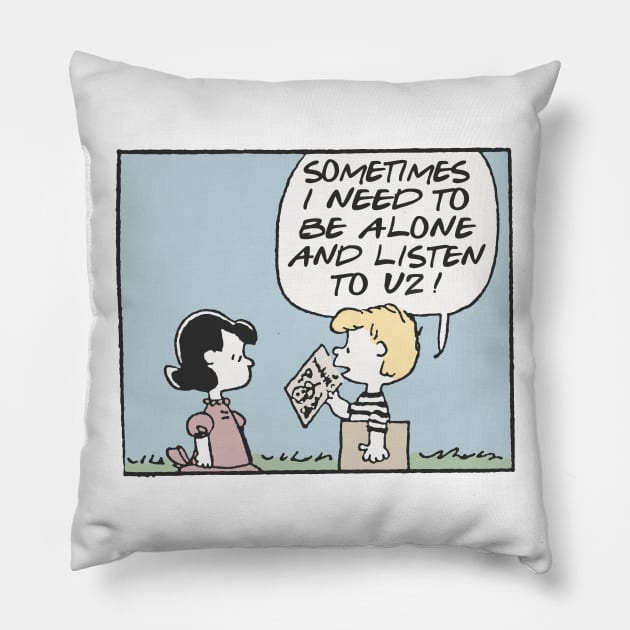 U2  - Vinyl Record Obsessive Fan Design Pillow by DankFutura