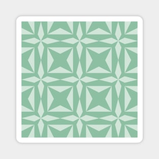 Serenity Green Guiding Star Patchwork Pattern Magnet