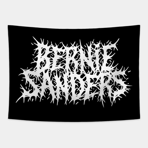 Bernie Sanders Grindcore Metal logo Tapestry by jonah block